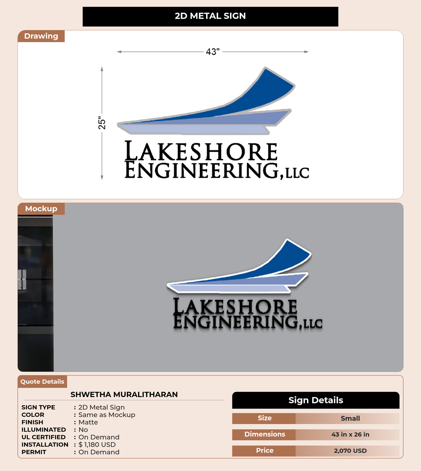 CUSTOM MOCKUP SIGN FOR Shwetha Muralitharan