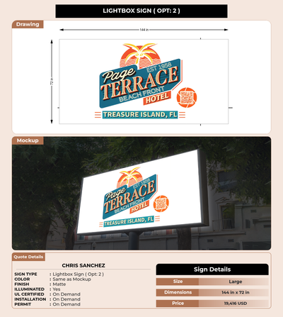 CUSTOM MOCKUP SIGN FOR Chris Sanchez