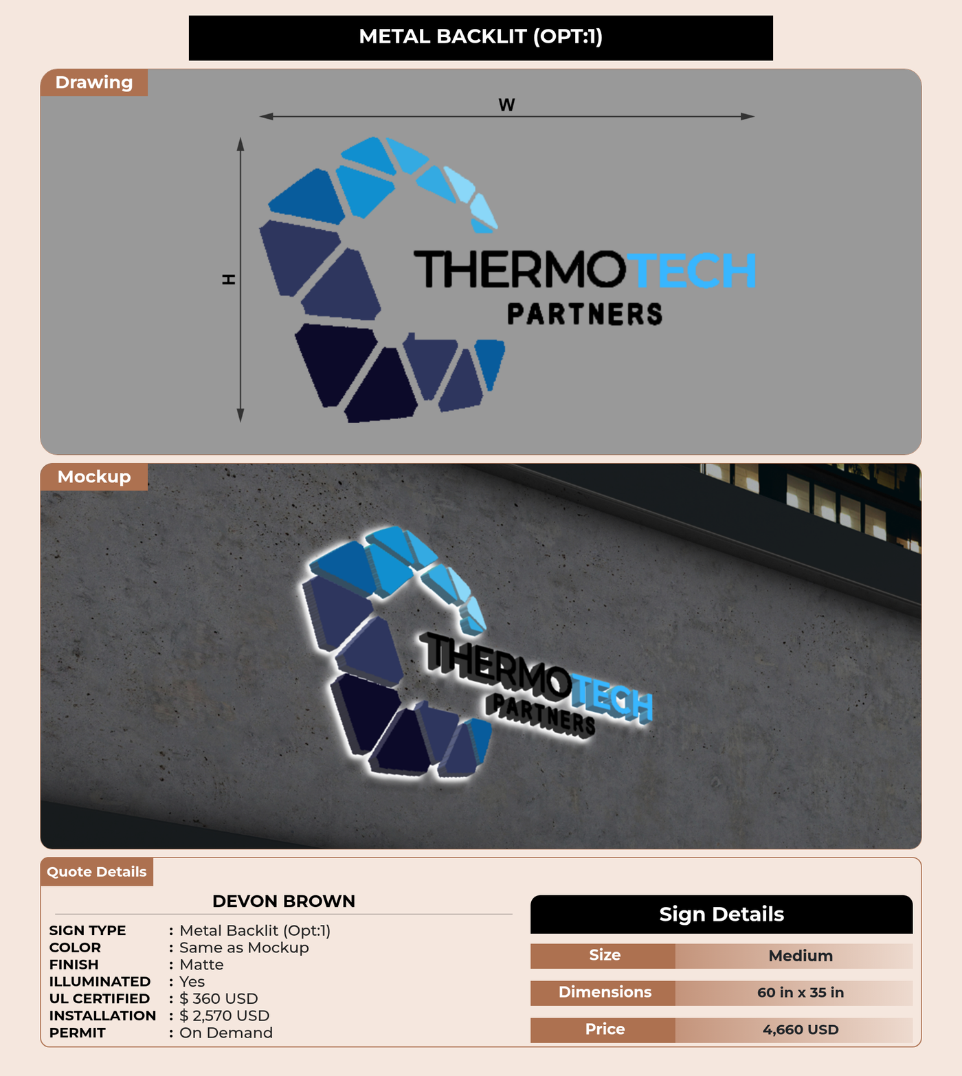 CUSTOM MOCKUP SIGN FOR Devon Brown