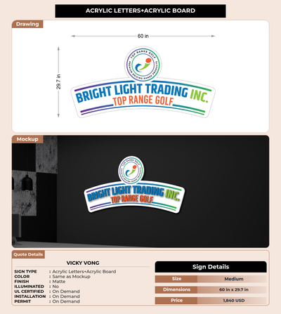 CUSTOM MOCKUP SIGN FOR Vicky Vong