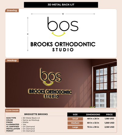 CUSTOM MOCKUP SIGN FOR Bridgette Brooks