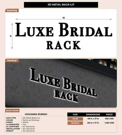 CUSTOM MOCKUP SIGN FOR Giovanna Rubino