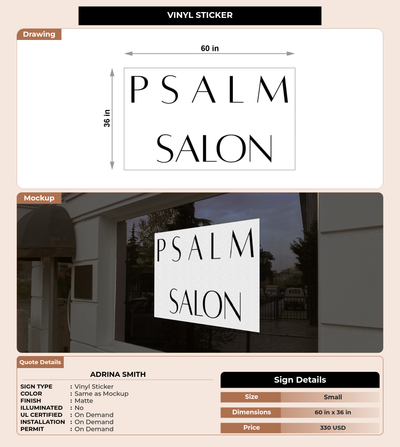 CUSTOM MOCKUP SIGN FOR Adrina Smith