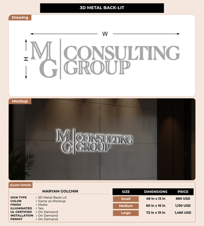 CUSTOM MOCKUP SIGN FOR Maryam Golchin