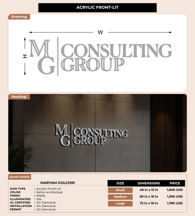 CUSTOM MOCKUP SIGN FOR Maryam Golchin