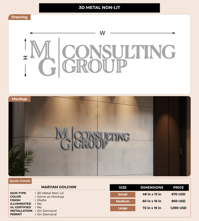 CUSTOM MOCKUP SIGN FOR Maryam Golchin
