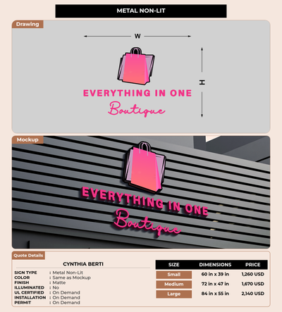 CUSTOM MOCKUP SIGN FOR cynthia berti