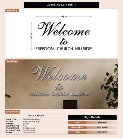 CUSTOM MOCKUP SIGN FOR Paula Smith