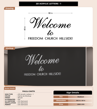 CUSTOM MOCKUP SIGN FOR Paula Smith