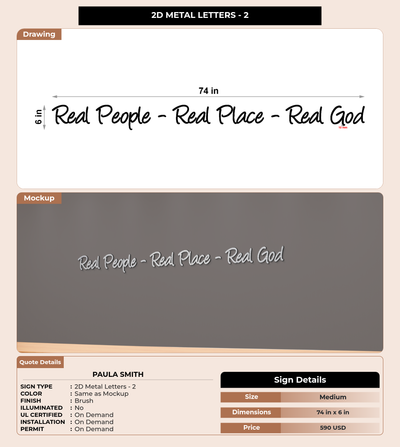 CUSTOM MOCKUP SIGN FOR Paula Smith