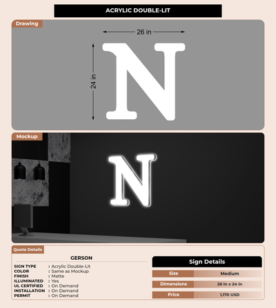 CUSTOM MOCKUP SIGN FOR Gerson