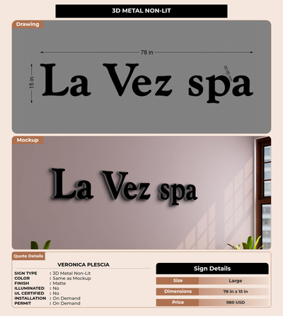 CUSTOM MOCKUP SIGN FOR Veronica Plescia
