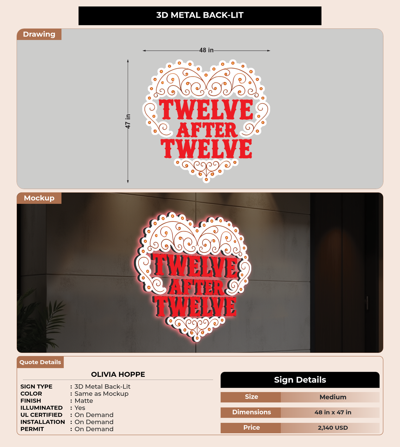 CUSTOM MOCKUP SIGN FOR Olivia Hoppe
