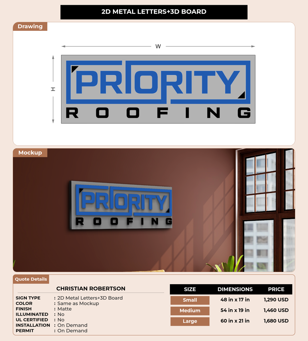 CUSTOM MOCKUP SIGN FOR Christian Robertson