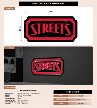 CUSTOM MOCKUP SIGN FOR Amanda Moravek