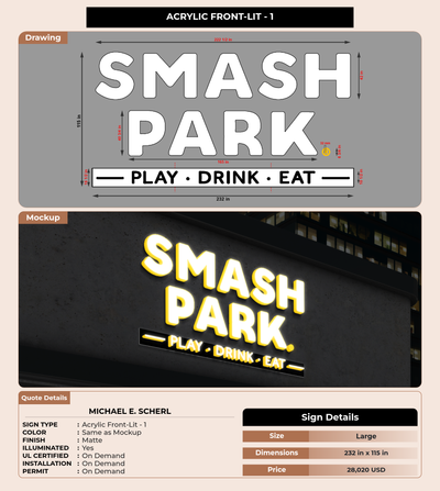 CUSTOM MOCKUP SIGN FOR Michael E. Scherl