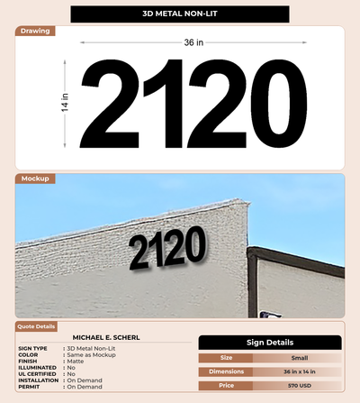 CUSTOM MOCKUP SIGN FOR Michael E. Scherl