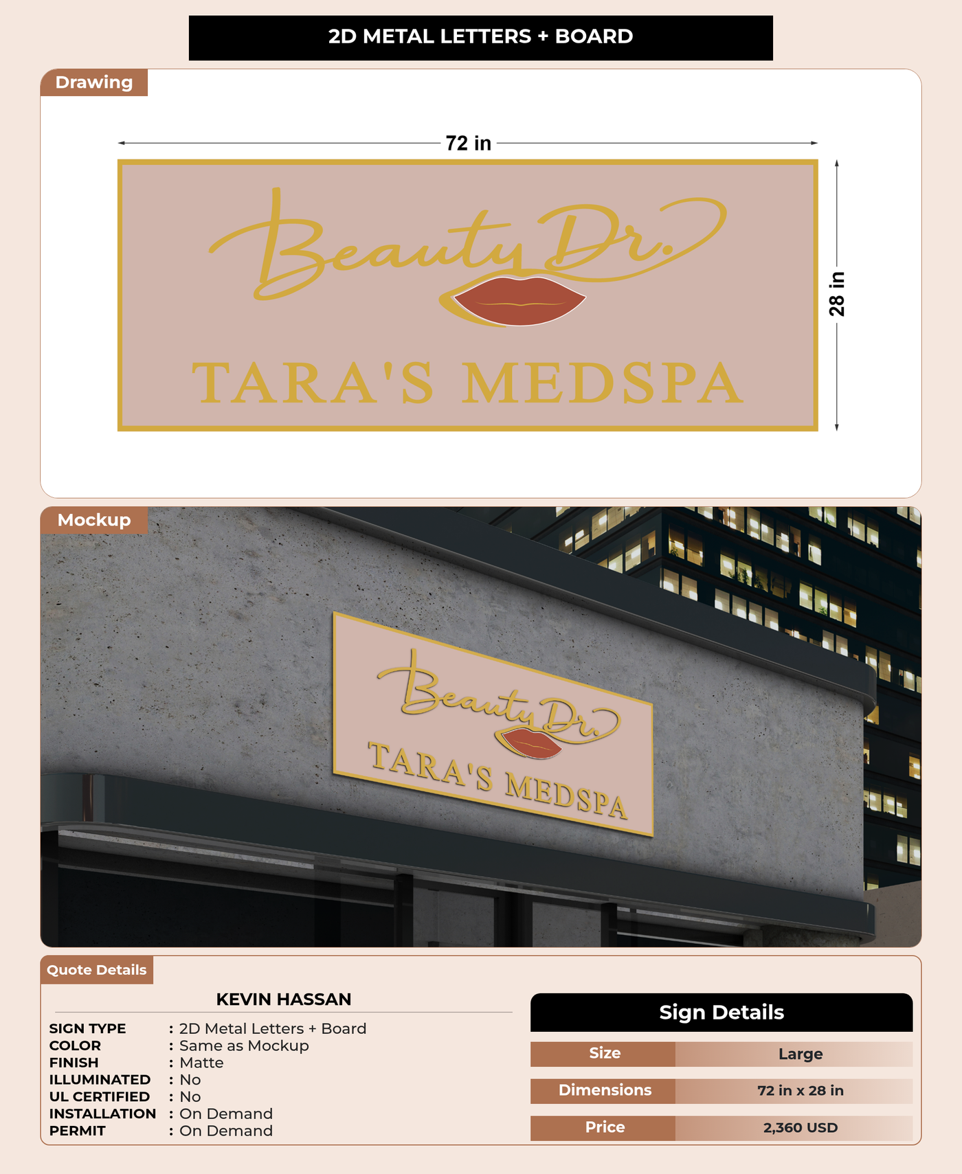 CUSTOM MOCKUP SIGN FOR kevin hassan