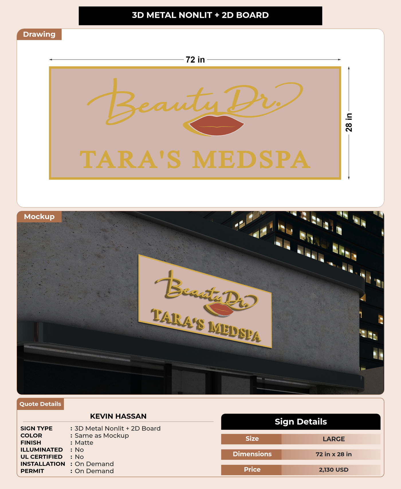 CUSTOM MOCKUP SIGN FOR kevin hassan