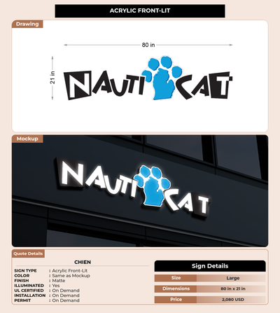 CUSTOM MOCKUP SIGN FOR chien