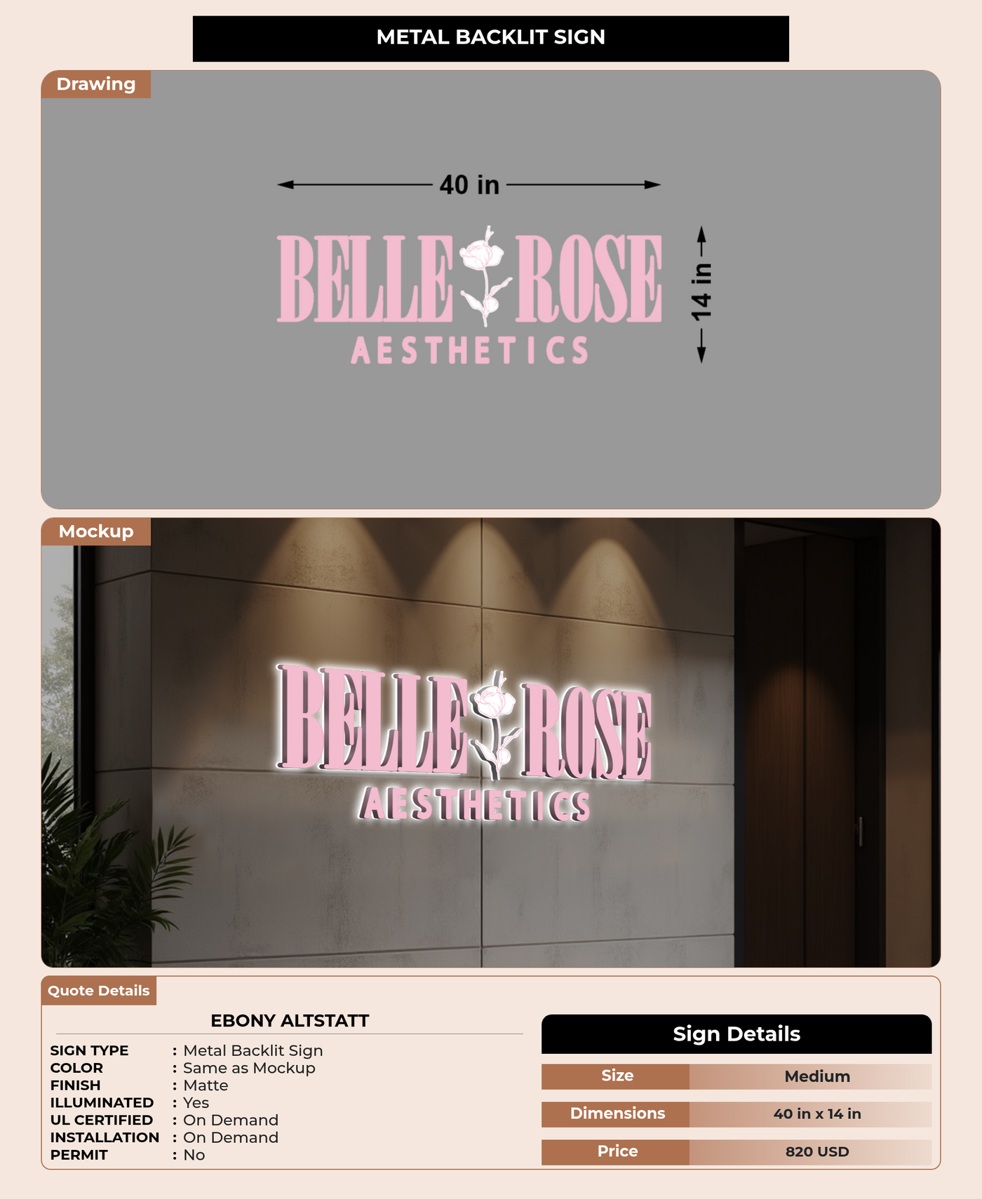 CUSTOM MOCKUP SIGN FOR Ebony Altstatt