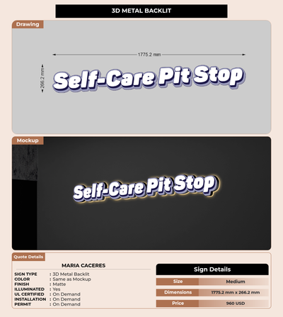 CUSTOM MOCKUP SIGN FOR Maria Caceres