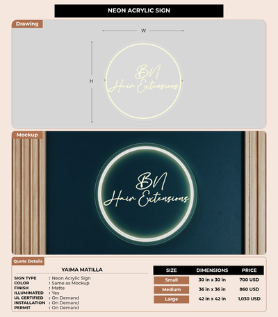 CUSTOM MOCKUP SIGN FOR Yaima Matilla
