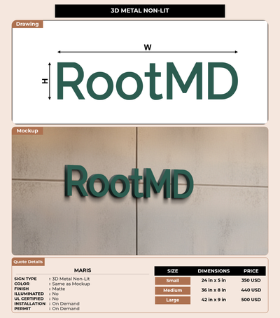 CUSTOM MOCKUP SIGN FOR maris