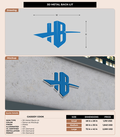 CUSTOM MOCKUP SIGN FOR Cassidy Cook