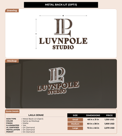 CUSTOM MOCKUP SIGN FOR Laila Genae