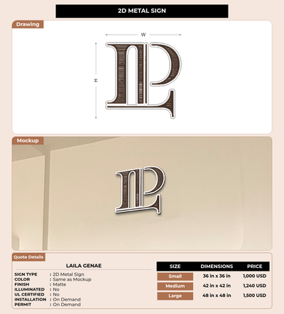 CUSTOM MOCKUP SIGN FOR Laila Genae