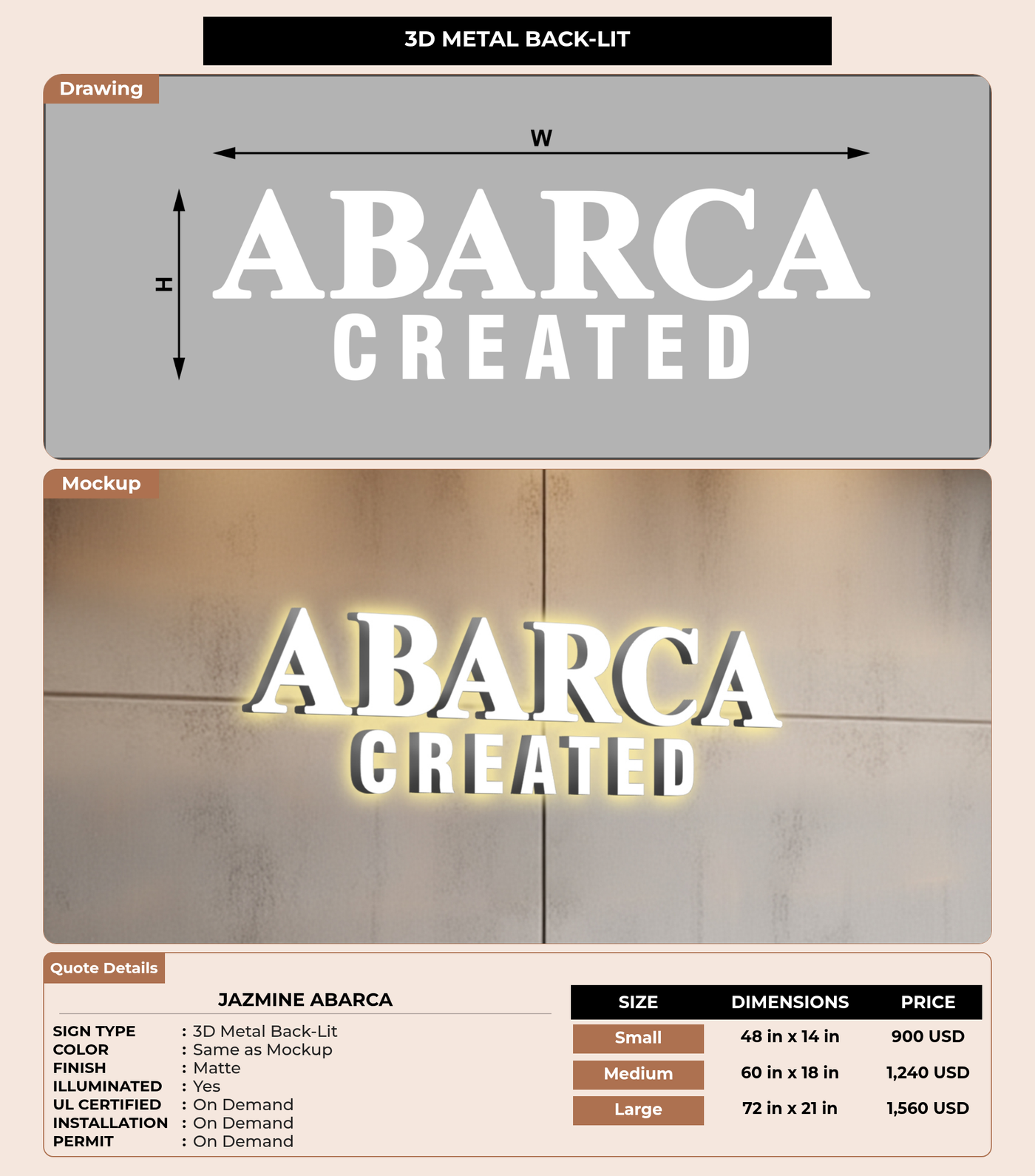 CUSTOM MOCKUP SIGN FOR Jazmine Abarca