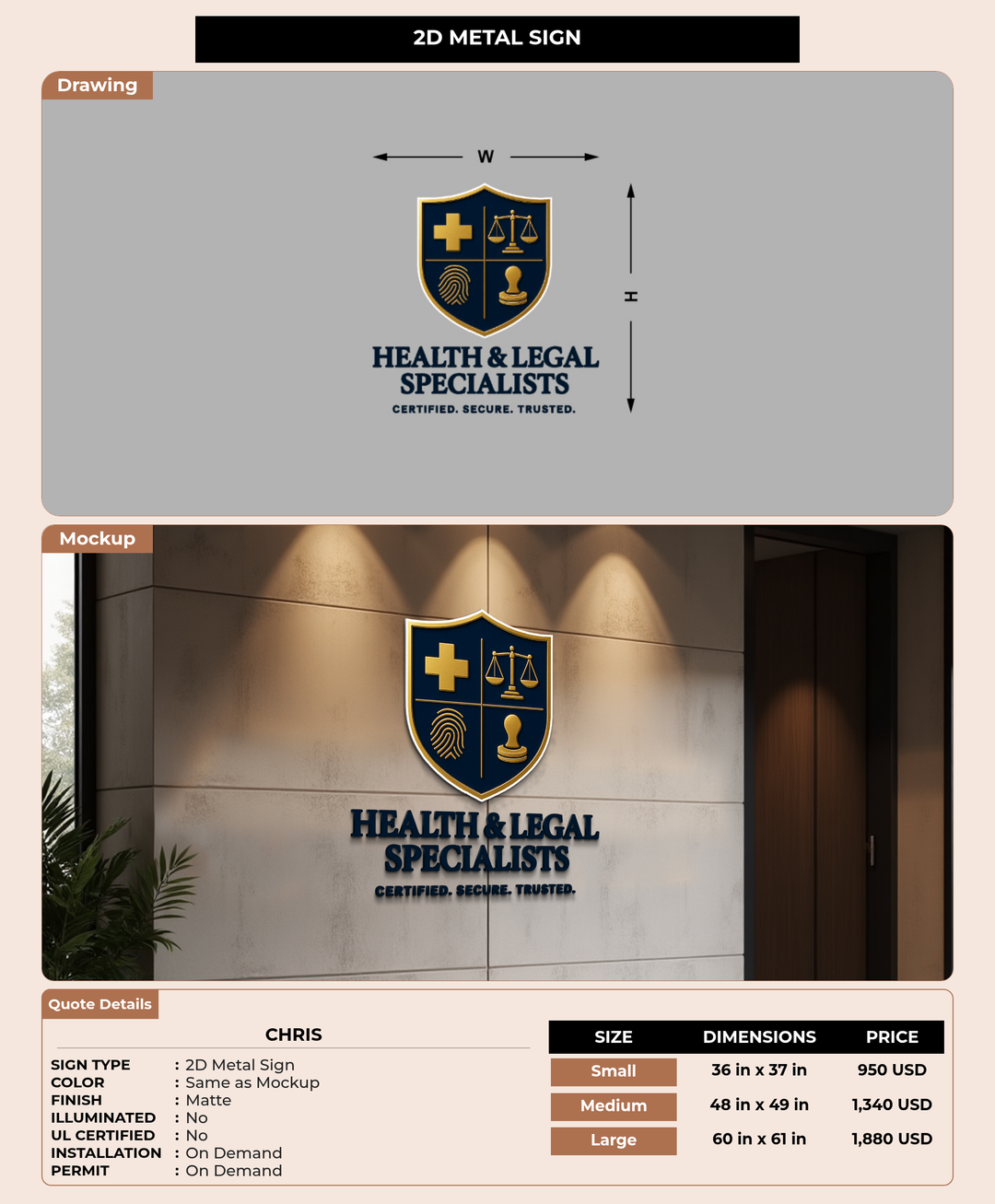 CUSTOM MOCKUP SIGN FOR Chris