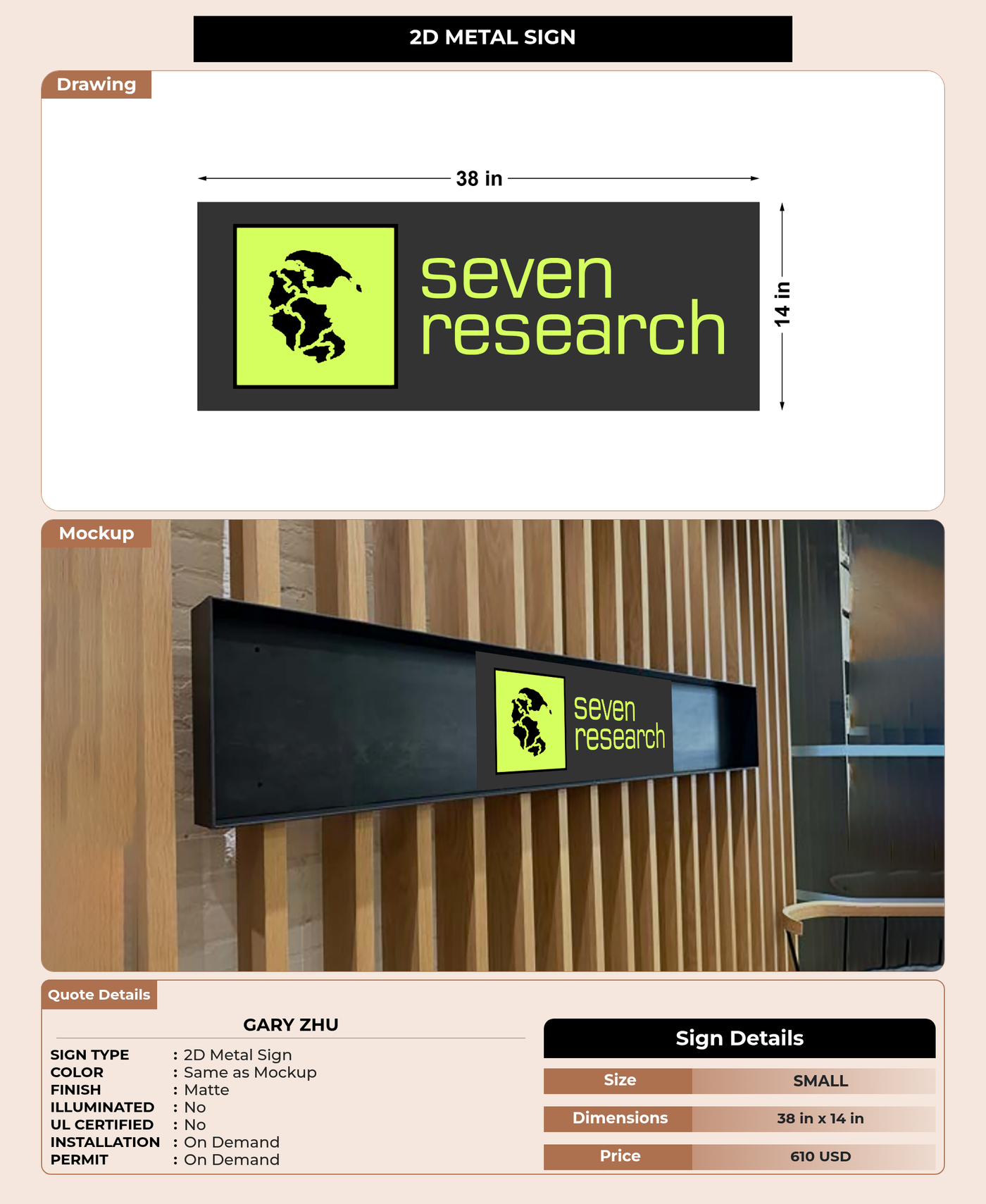 CUSTOM MOCKUP SIGN FOR Gary Zhu