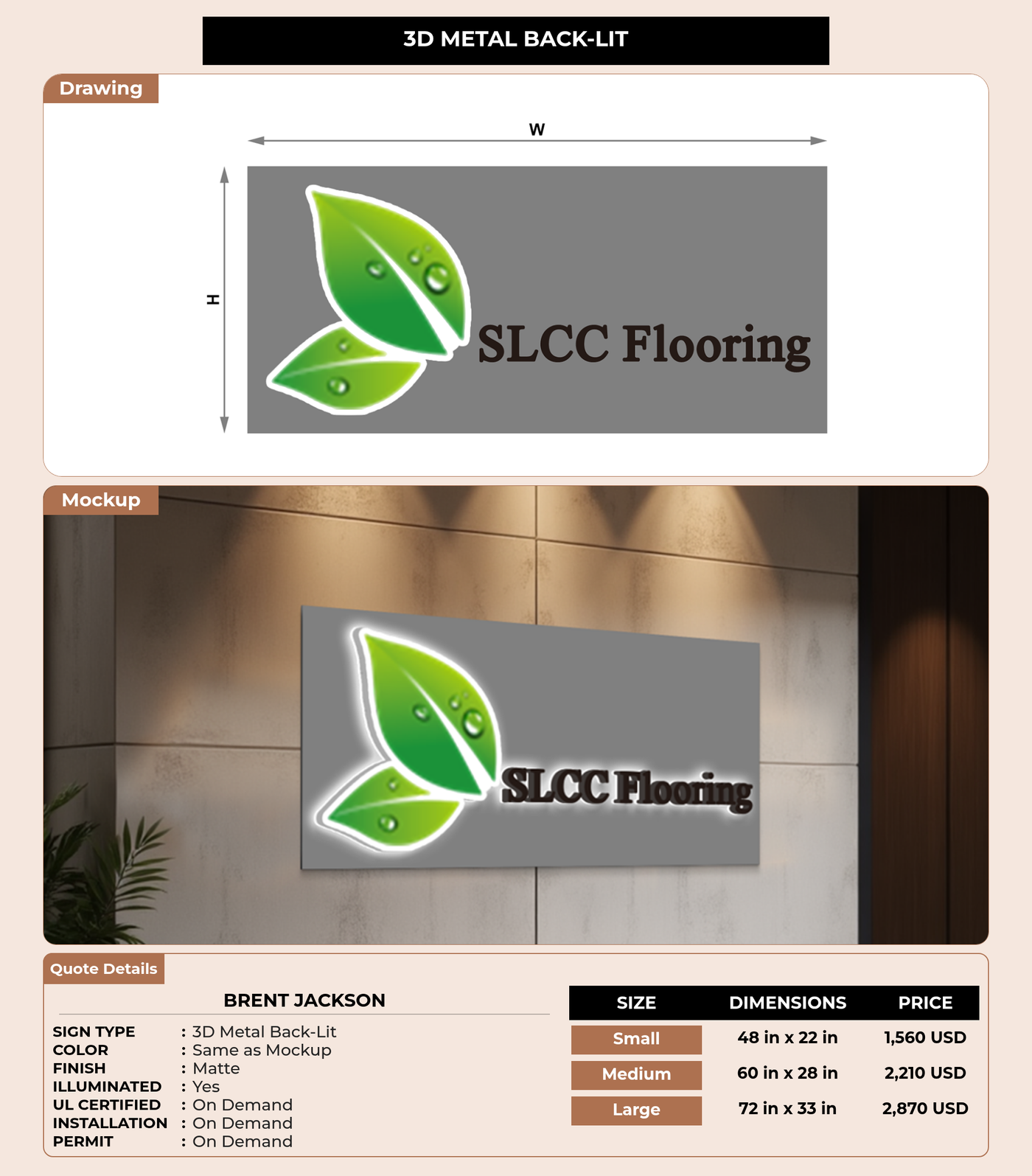 CUSTOM MOCKUP SIGN FOR Brent Jackson