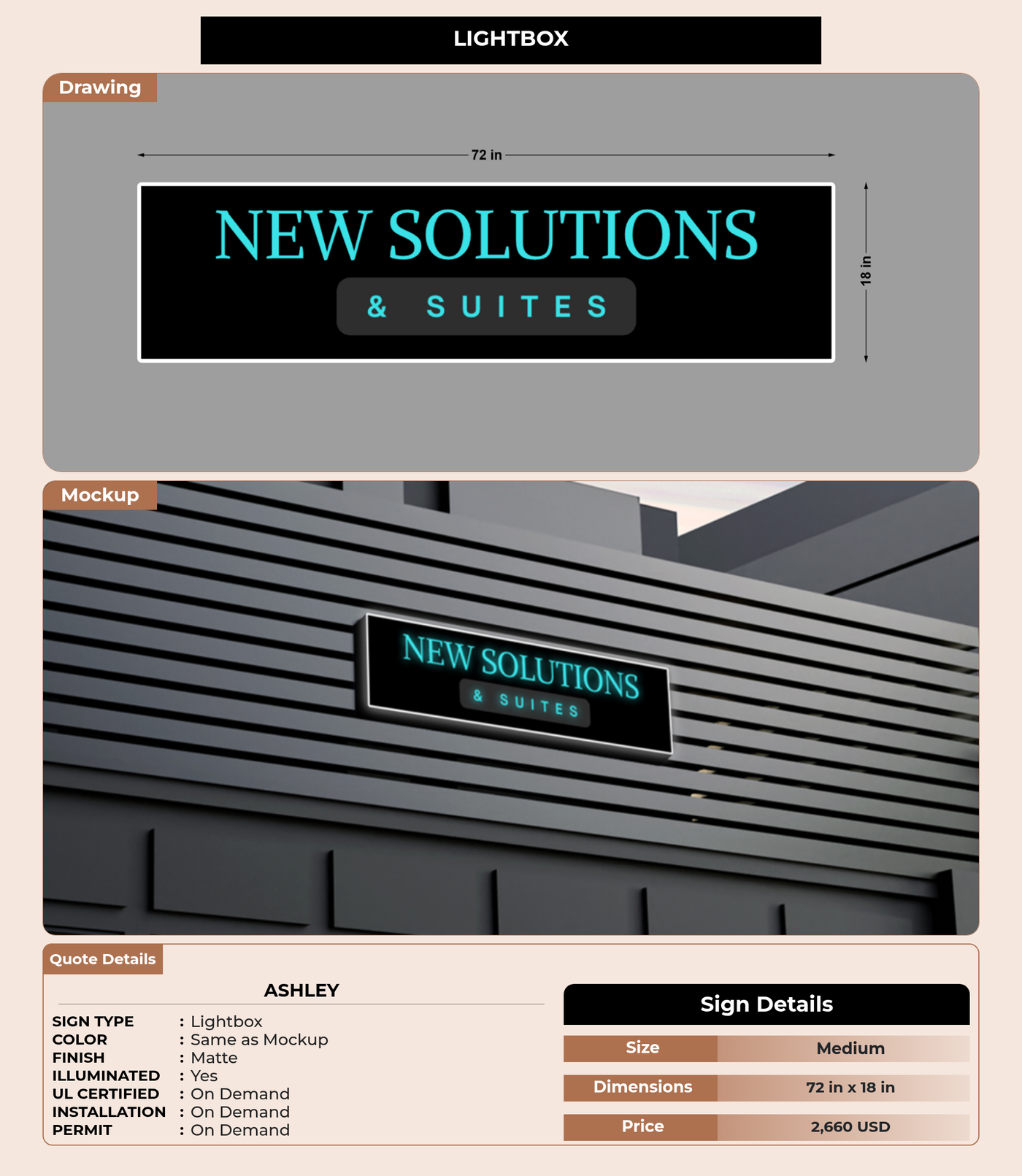 CUSTOM MOCKUP SIGN FOR Ashley