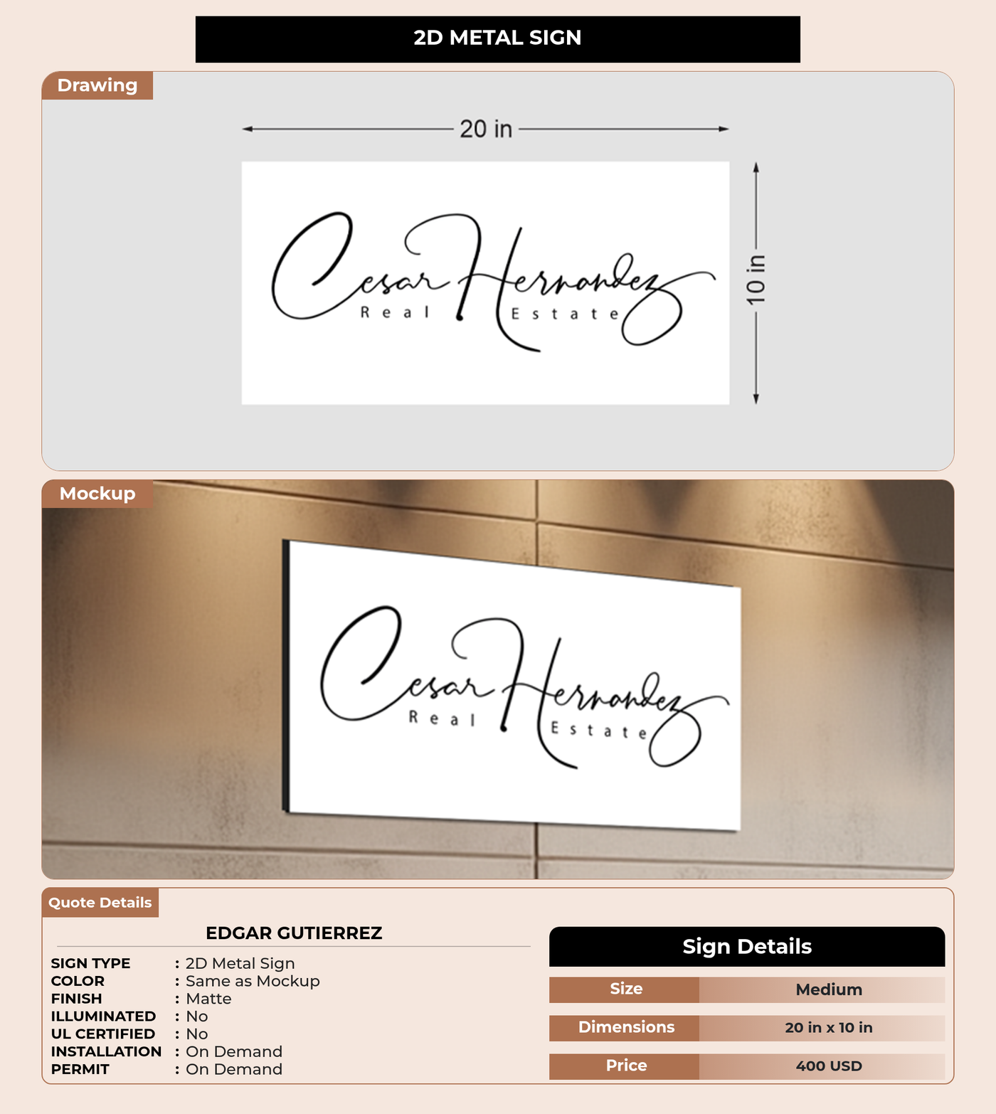 CUSTOM MOCKUP SIGN FOR Edgar Gutierrez