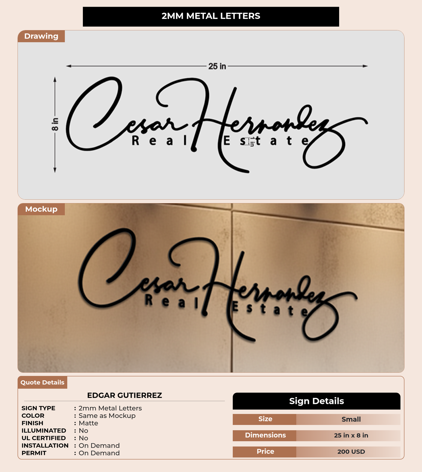 CUSTOM MOCKUP SIGN FOR Edgar Gutierrez