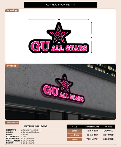 CUSTOM MOCKUP SIGN FOR Katrina Gallegos