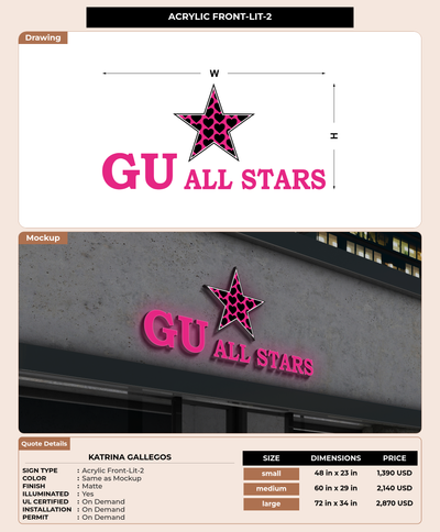 CUSTOM MOCKUP SIGN FOR Katrina Gallegos