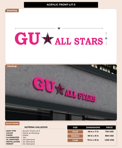 CUSTOM MOCKUP SIGN FOR Katrina Gallegos
