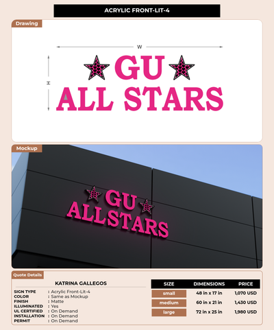 CUSTOM MOCKUP SIGN FOR Katrina Gallegos