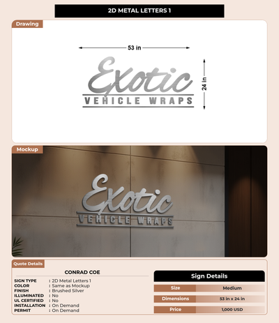 CUSTOM MOCKUP SIGN FOR Conrad Coe