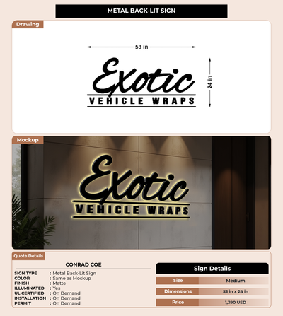 CUSTOM MOCKUP SIGN FOR Conrad Coe