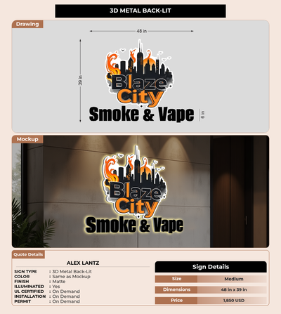 CUSTOM MOCKUP SIGN FOR Alex Lantz
