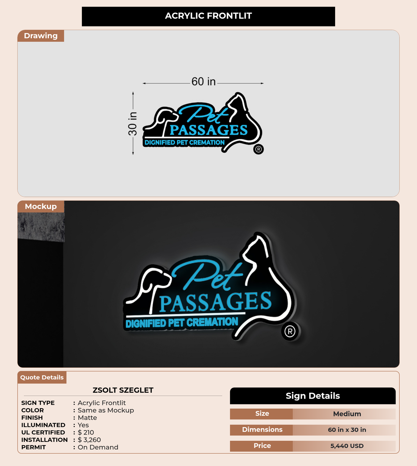 CUSTOM MOCKUP SIGN FOR Zsolt Szeglet