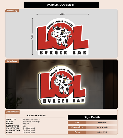 CUSTOM MOCKUP SIGN FOR Cassidy Jones