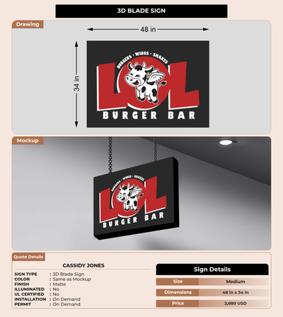 CUSTOM MOCKUP SIGN FOR Cassidy Jones