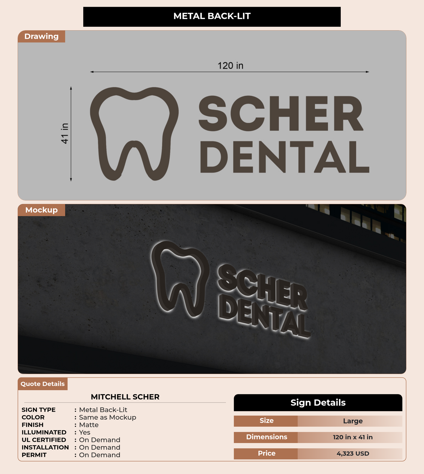 CUSTOM MOCKUP SIGN FOR Mitchell Scher
