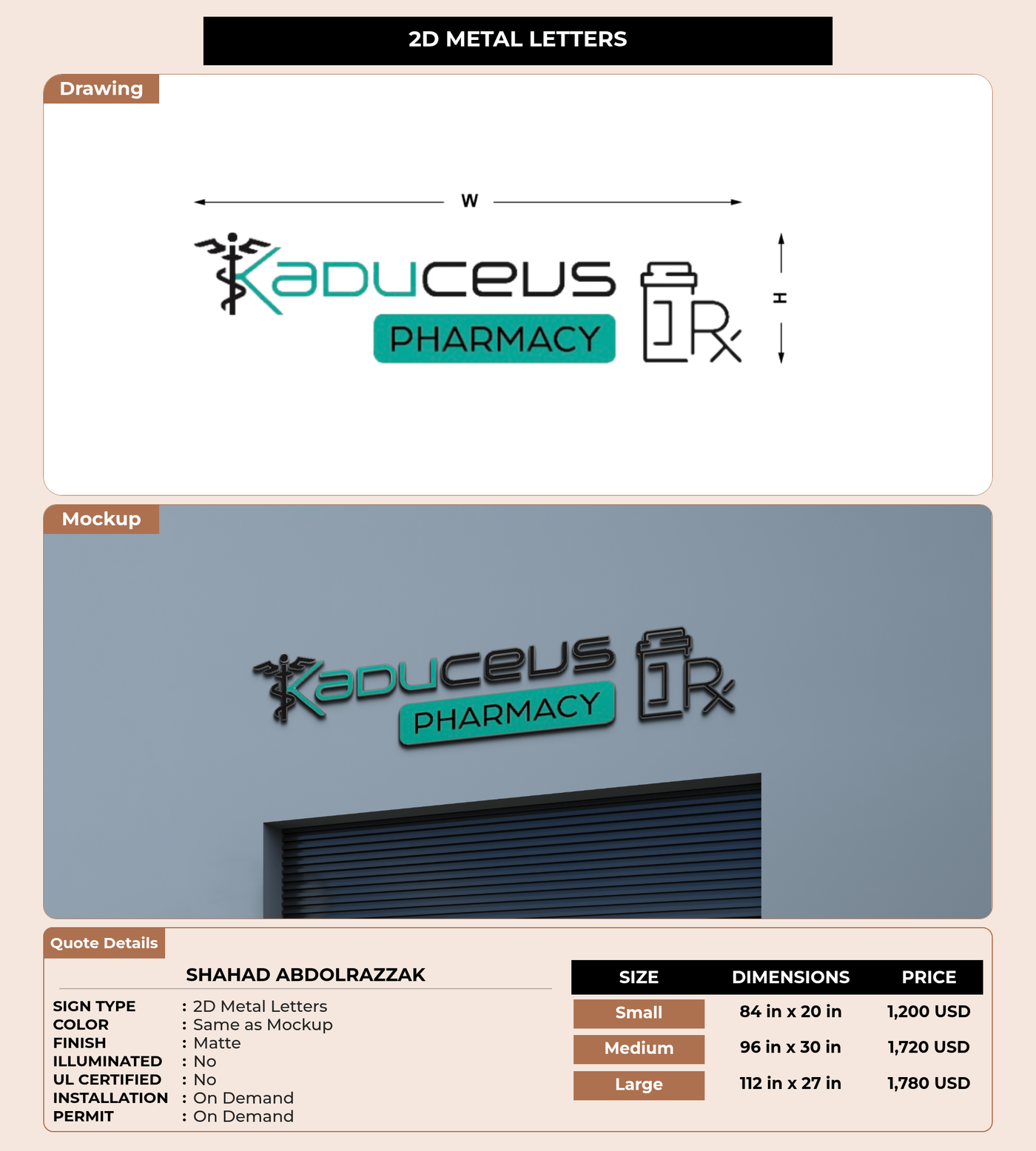 CUSTOM MOCKUP SIGN FOR Shahad Abdolrazzak